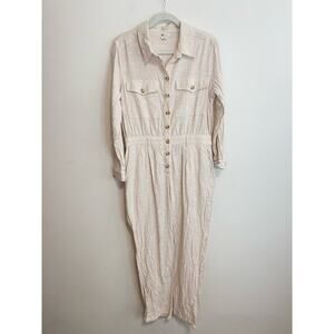 Billabong Women's Dare Me Jumpsuit Stripe Cotton Painter Large Lagen Look